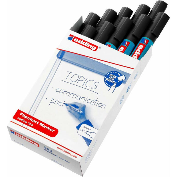 Marker Edding 380 Flipchart Black (10Units)