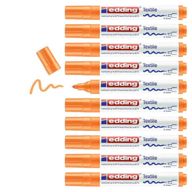 Permanent marker Edding 4500 Textile Fluorescent Orange 10Units