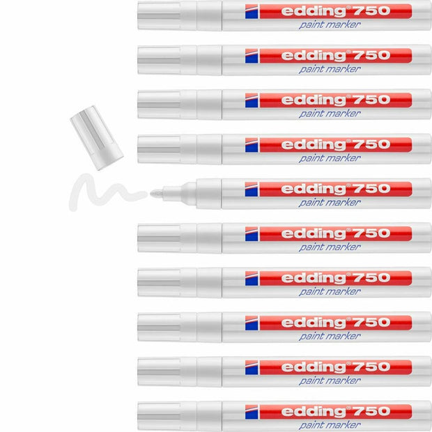 Permanent marker Edding 750  White 10Units