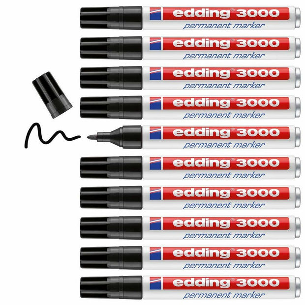 Permanent marker Edding 3000 Black 10Units