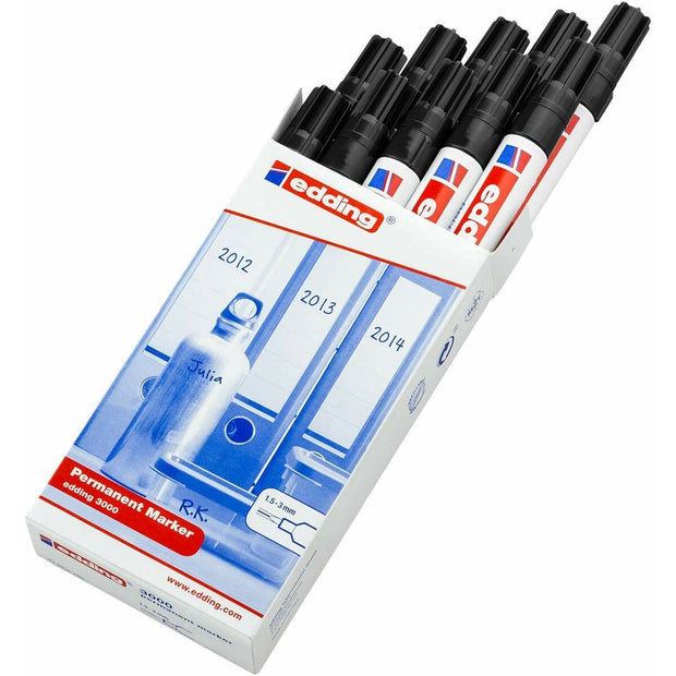 Permanent marker Edding 3000 Black 10Units