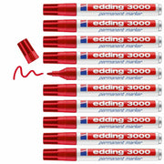 Permanent marker Edding 3000 Red 10Units