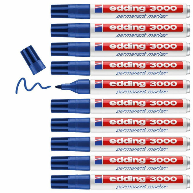 Permanent marker Edding 3000 Blue 10Units