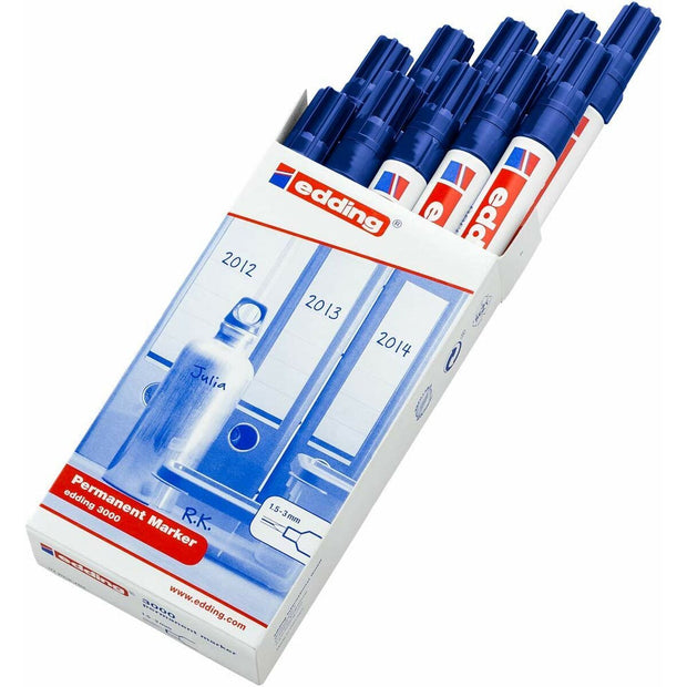 Permanent marker Edding 3000 Blue 10Units