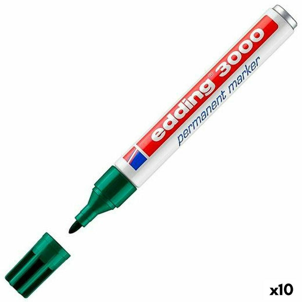 Permanent marker Edding 3000 Green 10Units