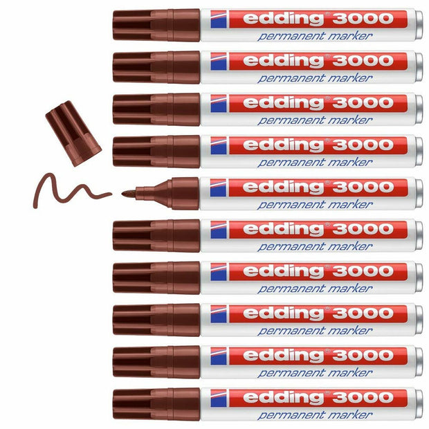 Permanent marker Edding 3000 Brown 10Units