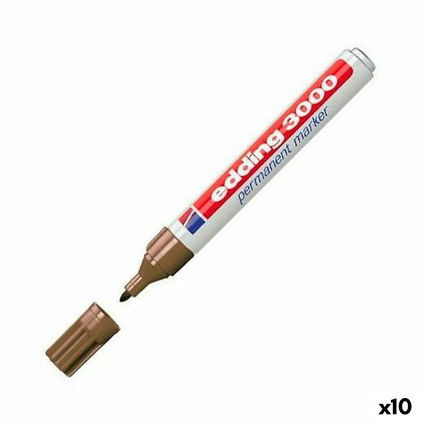 Permanent marker Edding 3000 Brown 10Units