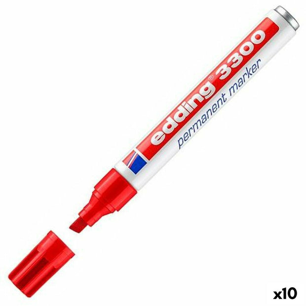 Permanent marker Edding 3300 Red 10Units