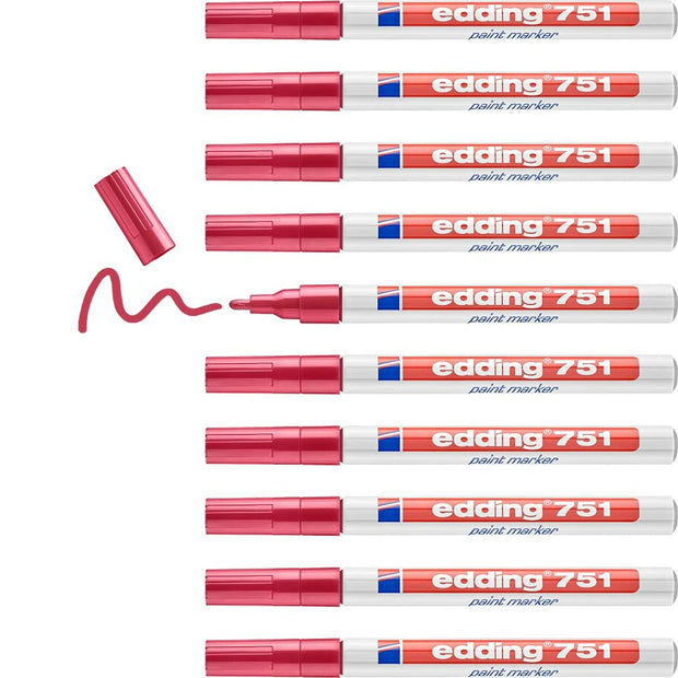 Permanent marker Edding 751 Red 10Units