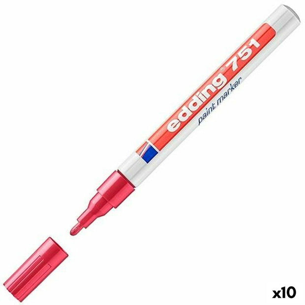 Permanent marker Edding 751 Red 10Units