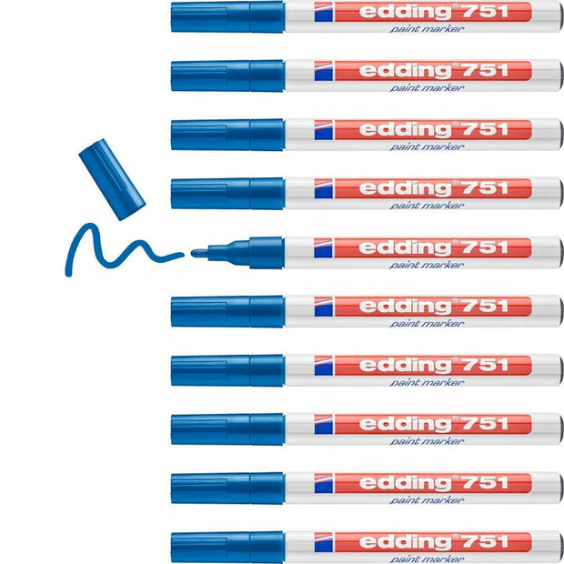 Permanent marker Edding 751 Blue 10Units