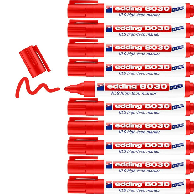 Permanent marker Edding e-8030 Red 10Units