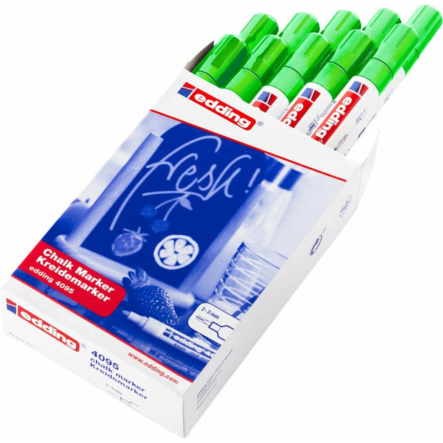 Liquid chalk marker Edding 4095 10Units Light Green