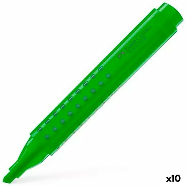 Fluorescent Marker Faber-Castell Grip Textliner Green (10Units)