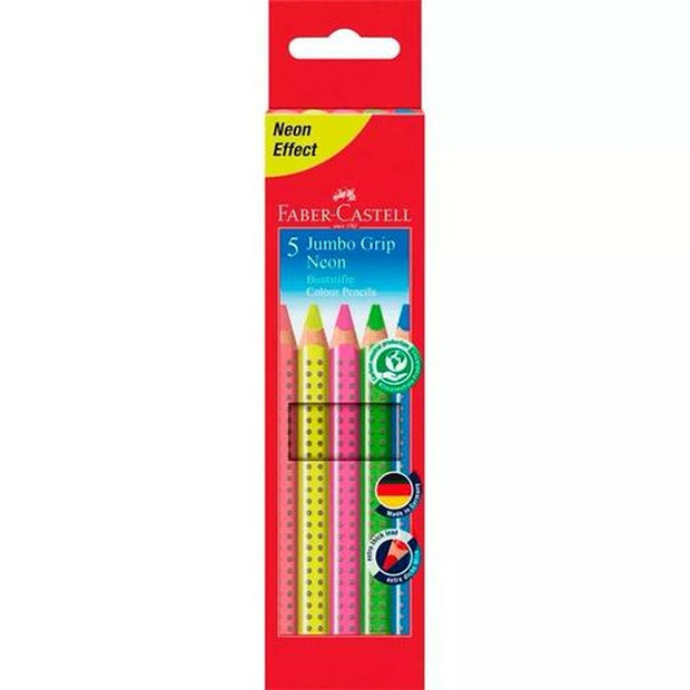 Colouring pencils Faber-Castell Multicolour Neon (5 Units)