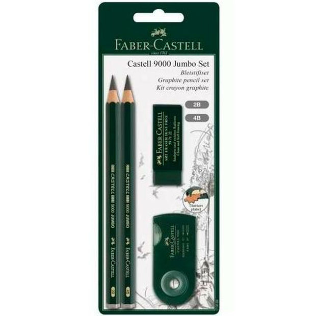 Pencil Set Faber-Castell Black 5 Units