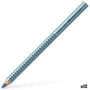 Colouring pencils Faber-Castell Steel Blue (12 Units)