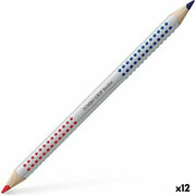 Colouring pencils Faber-Castell Jumbo Red Blue (12 Units)