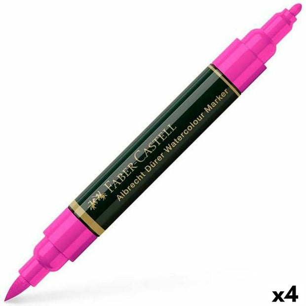felt-tip pens Faber-Castell Durer Pink Dark pink (4 Units)