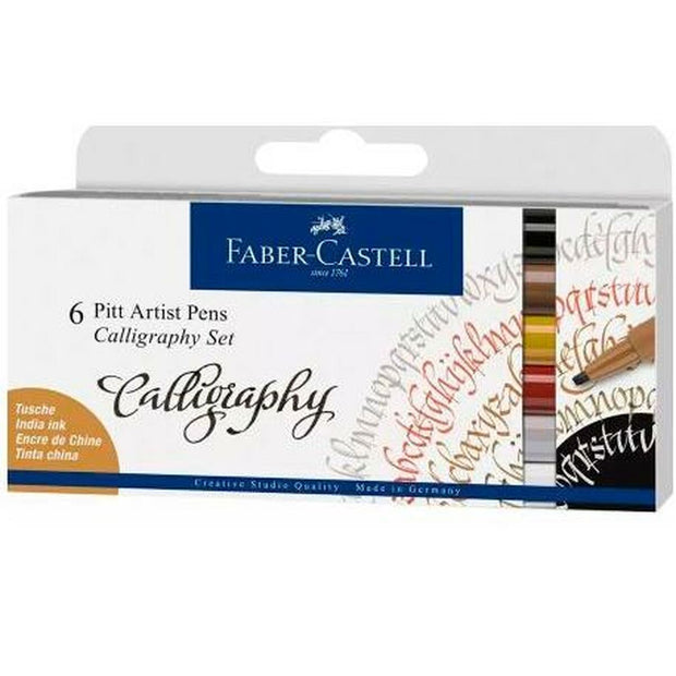 Set of Felt Tip Pens Faber-Castell Pitt Artist Case Calligraphy (5 Units)