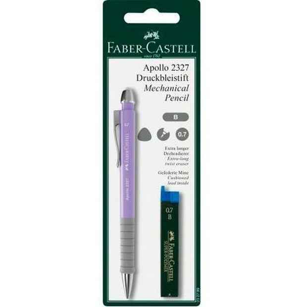 Pencil Lead Holder Faber-Castell Apollo 2327 Pink Dark blue 0,7 mm (5 Units)