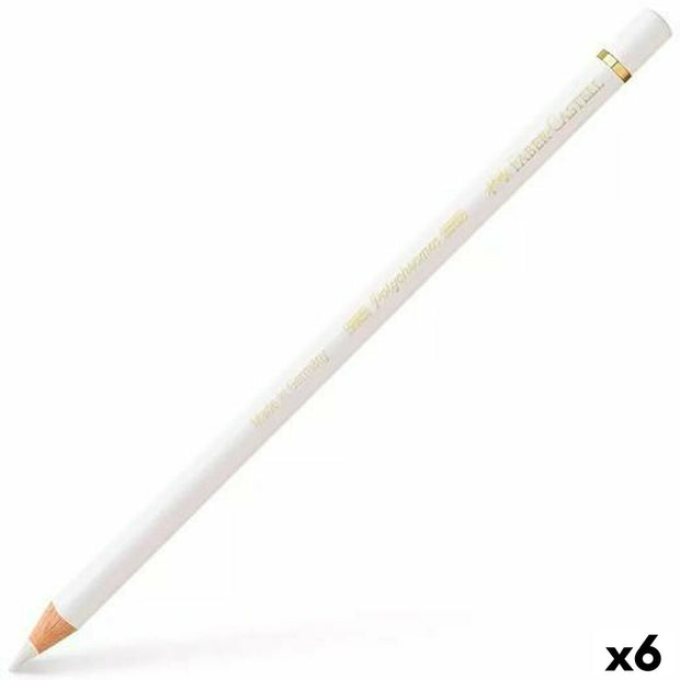 Colouring pencils Faber-Castell Polychromos White (6 Units)
