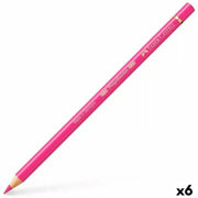 Colouring pencils Faber-Castell Polychromos Pink (6 Units)