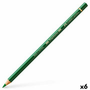 Colouring pencils Faber-Castell Polychromos Green (6 Units)