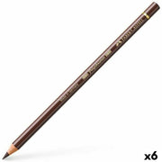 Colouring pencils Faber-Castell Polychromos Dark brown (6 Units)