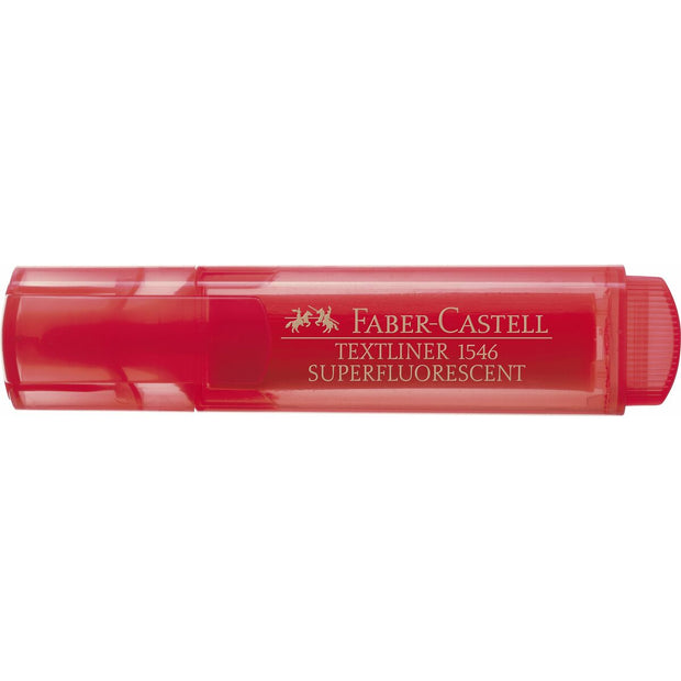 Fluorescent Marker Faber-Castell Textliner 46 Red 10Units