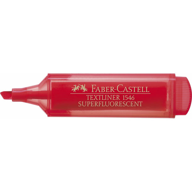 Fluorescent Marker Faber-Castell Textliner 46 Red 10Units