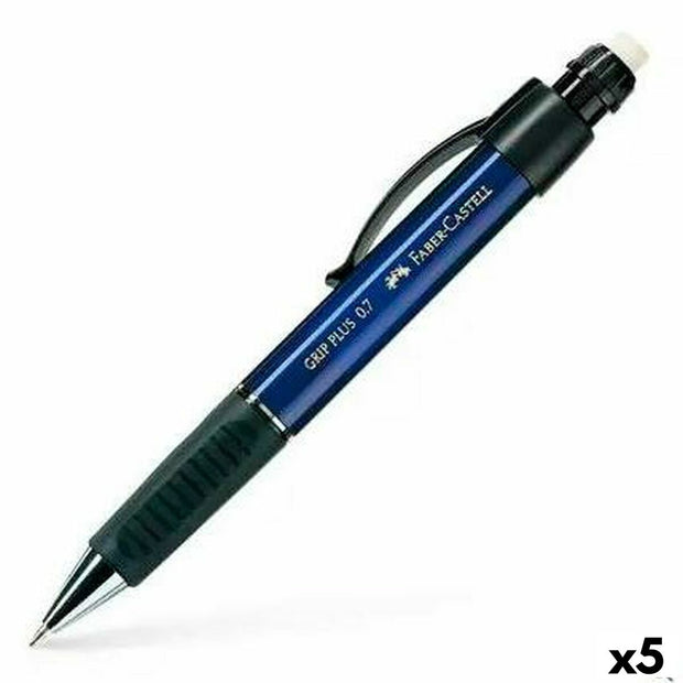 Pencil Lead Holder Faber-Castell Grip Plus Blue 0,7 mm (5 Units)