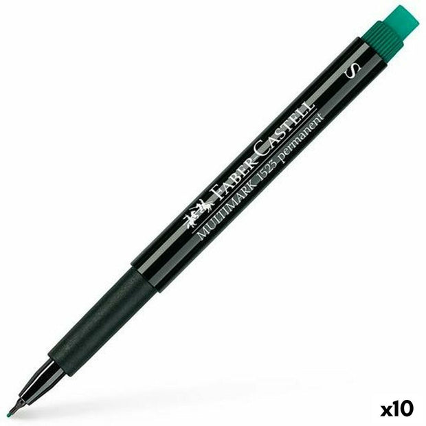 Permanent marker Faber-Castell Multimark 1523 S Green (10Units)