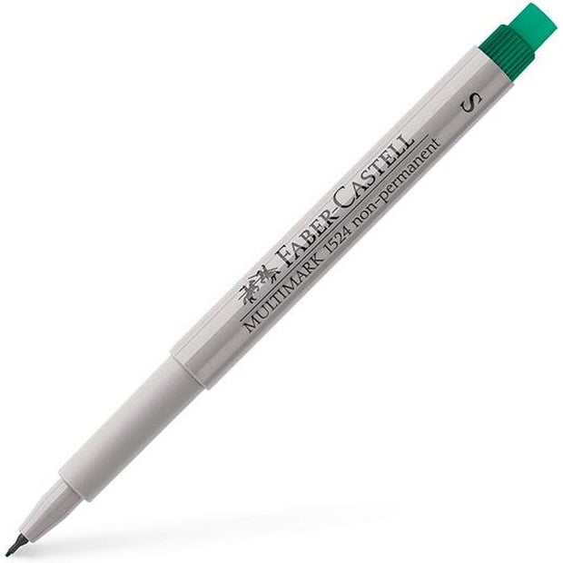 felt-tip pens Faber-Castell Multimark 1524 Green (10Units)