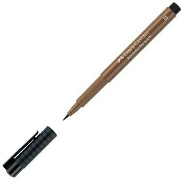 felt-tip pens Faber-Castell Pitt Artist Dark brown Nougat (10Units)