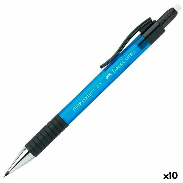 Pencil Lead Holder Faber-Castell Grip  Matic Blue 0,5 mm (10Units)