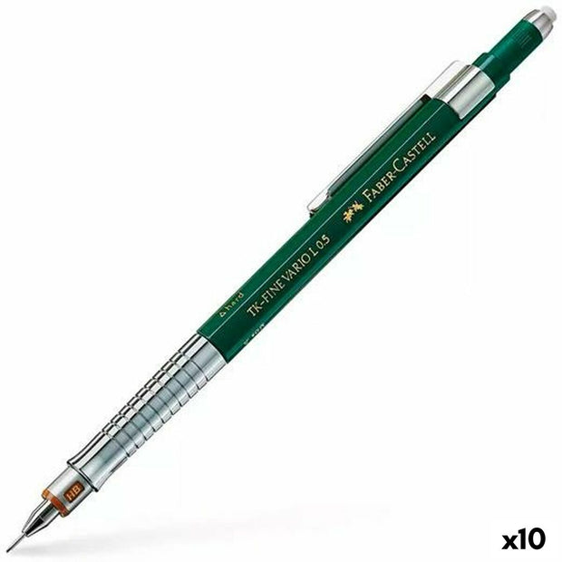 Pencil Lead Holder Faber-Castell Tk-Fine Vario L Green 0,5 mm (10Units)