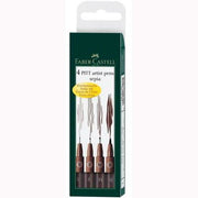 Set of Felt Tip Pens Faber-Castell Pitt Artist Case Sepia (5 Units)