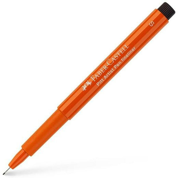 felt-tip pens Faber-Castell Pitt Artist Fineliner S Dark Orange (10Units)