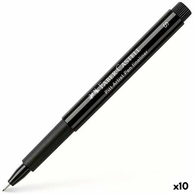felt-tip pens Faber-Castell Pitt Artist Fineliner S Black (10Units)