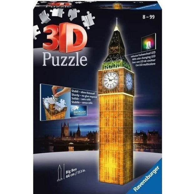 3D Puzzle Ravensburger Big Ben Night Edition 216 Pieces