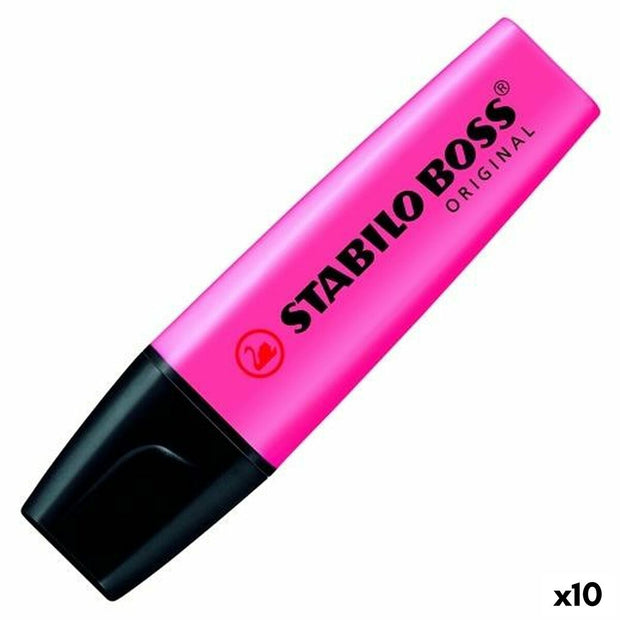 Fluorescent Marker Stabilo Boss Pink 10Units