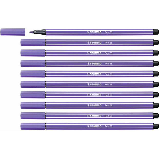 felt-tip pens Stabilo Pen 68 Violet 10Units