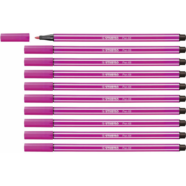 felt-tip pens Stabilo Pen 68 Pink 10Units