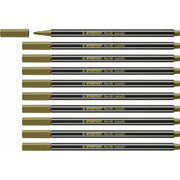 felt-tip pens Stabilo Pen 68 metallic Golden 10Units