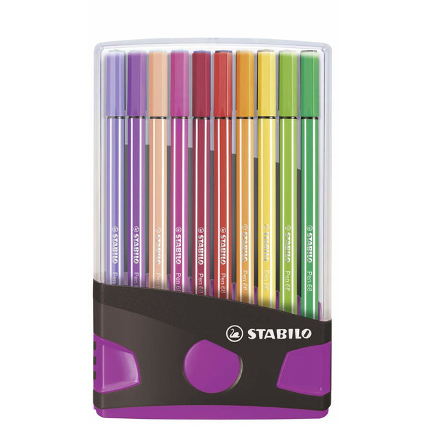 Set of Felt Tip Pens Stabilo Pen 68 1 Unit