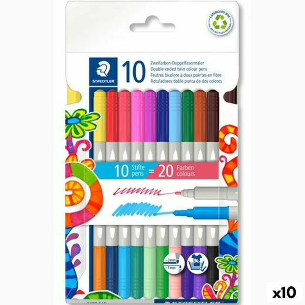 Set of Felt Tip Pens Staedtler Noris 3280 10Units