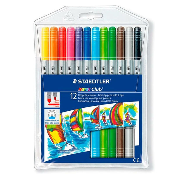 Set of Felt Tip Pens Staedtler Noris Club Double-ended 10Units