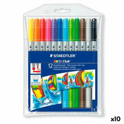 Set of Felt Tip Pens Staedtler Noris Club Double-ended 10Units