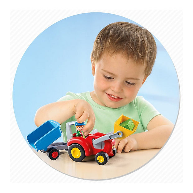 Playset Playmobil 1,2,3 Tractor with Trailer 6964